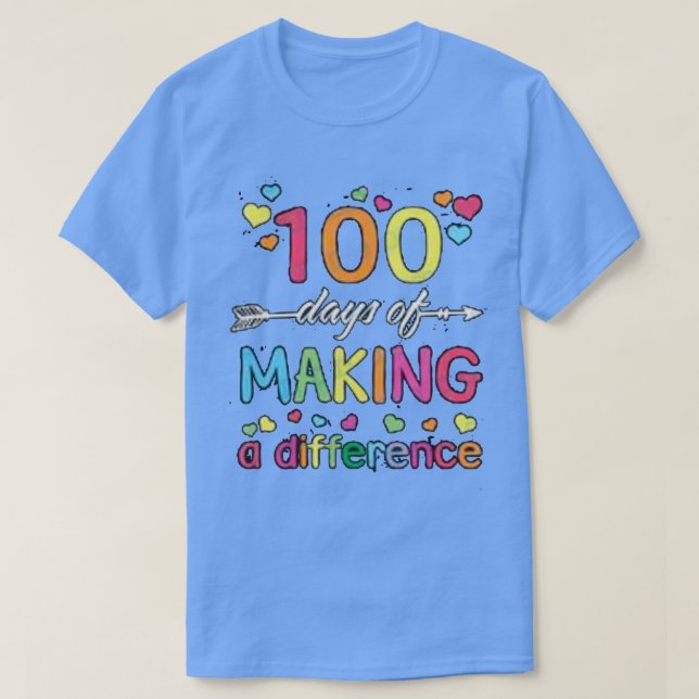 T-shirt Joyeux 100 jours d'école6 (Design devant)