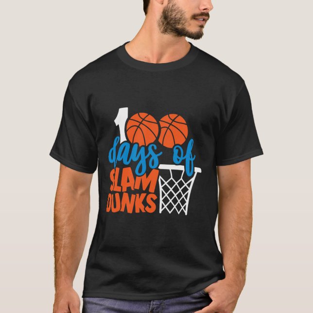 T-shirt Joyeux 100 Jours D'École 100 Jours De Slam Dunks B (Devant)