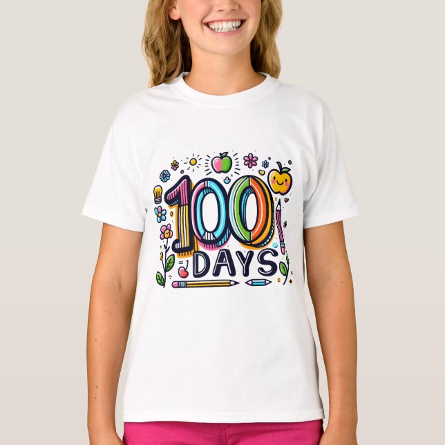 T-shirt Joyeux 100 jours d'école - 100e jour d'école (Devant)