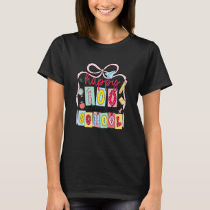 T-shirt Joyeux 100 Jours d'École Coquette Bow Professeur F