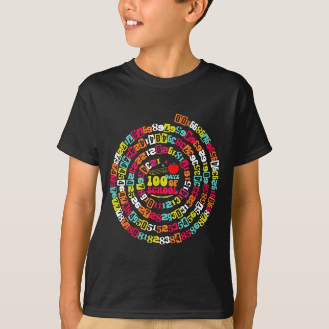 T-shirt Joyeux 100 Jours D'école Drôle Maths Enseignant En (Devant)