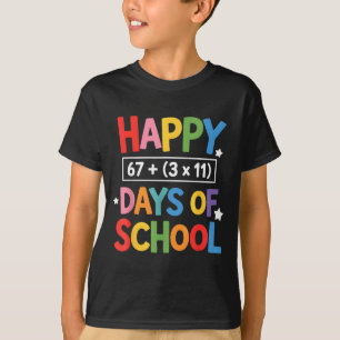 T-shirt Joyeux 100 Jours D'École Équation Mathématique 100