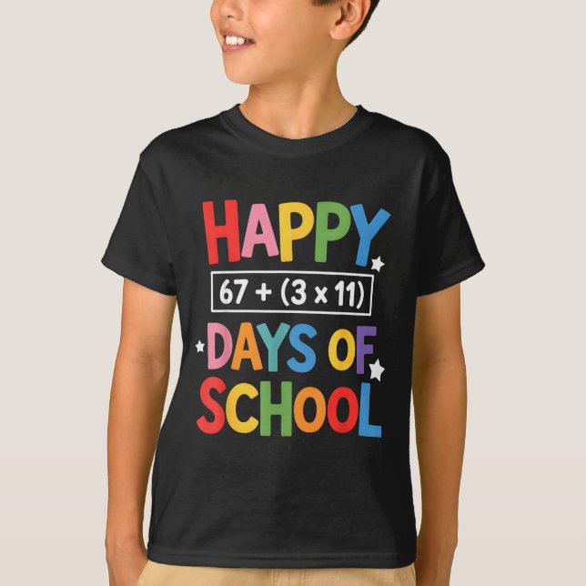 T-shirt Joyeux 100 Jours D'École Équation Mathématique 100 (Devant)