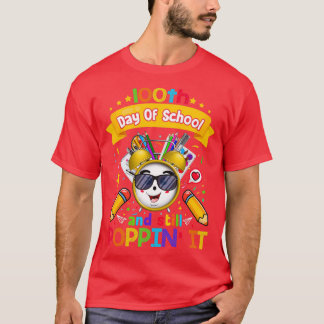 T-shirt Joyeux 100 Jours D'École Et Toujours Poppin Cute H