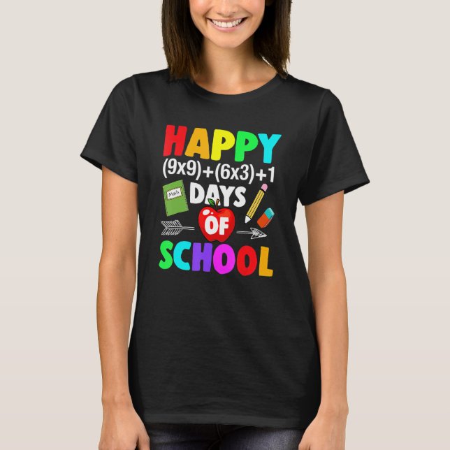T-shirt Joyeux 100 Jours D'école Formule Mathématique 100  (Devant)