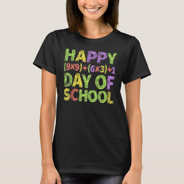 T-shirt Joyeux 100 Jours D'école Formule Mathématique Colo (Devant)