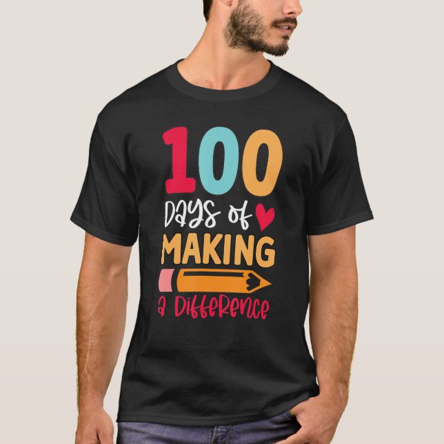 T-shirt Joyeux 100 jours d'école garçons filles maternelle (Devant)