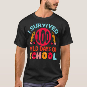 T-shirt Joyeux 100 Jours D'école Garçons Filles Maternelle
