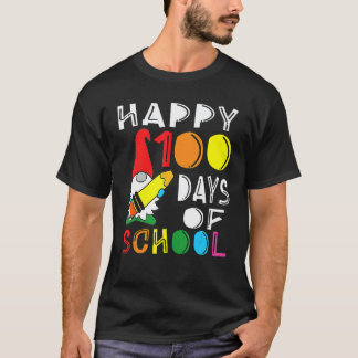 T-shirt Joyeux 100 Jours D'école Gnome Enseignant Élève 10