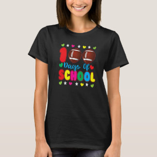 T-shirt Joyeux 100 Jours D'école Mignon Professeur de Foot