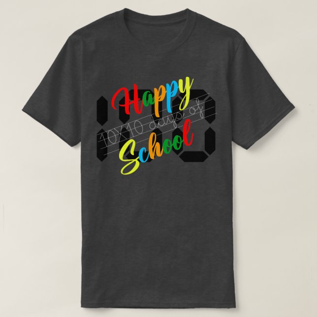 T-shirt Joyeux 100 Jours d'école pour les élèves enseignan (Design devant)