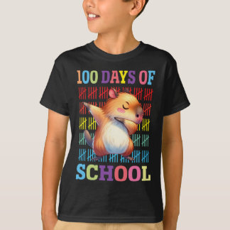 T-shirt Joyeux 100 Jours D'Enfants À L'École Dabbing Guiné