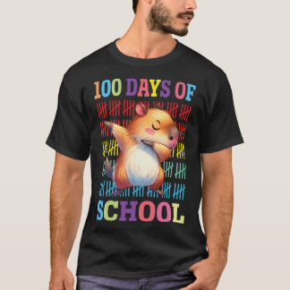 T-shirt Joyeux 100 Jours D'Enfants À L'École Dabbing Guiné