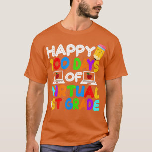T-shirt Joyeux 100 Jours d'enfants de première année virtu