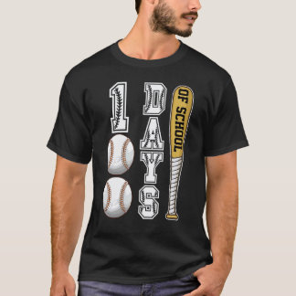 T-shirt Joyeux 100e Jour 100 Jours D'école Baseball Enseig