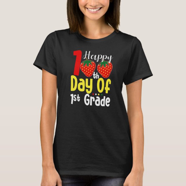 T-shirt Joyeux 100e Jour De 1ère Année Enseignant De Frais (Devant)