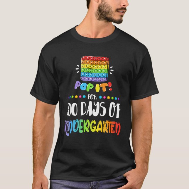 T-shirt Joyeux 100E Jour De Jardin D'Enfants Fidget Pop It (Devant)