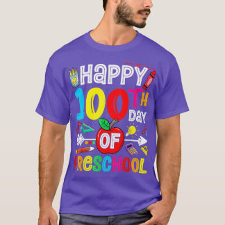 T-shirt Joyeux 100E Jour De L'École 100 Jours De Préscolai