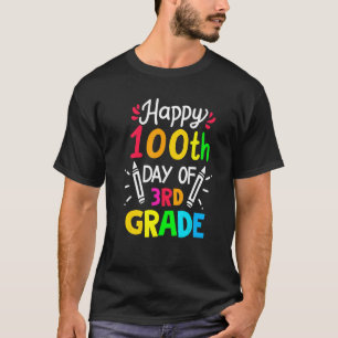 T-shirt Joyeux 100e Jour de l'école 3e année Colorful Sch