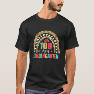 T-shirt Joyeux 100E Jour De L'École Kinder Garten Enseigne