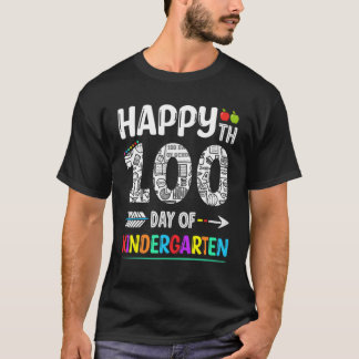 T-shirt Joyeux 100e Jour De Maternelle Étudiante Enseignan