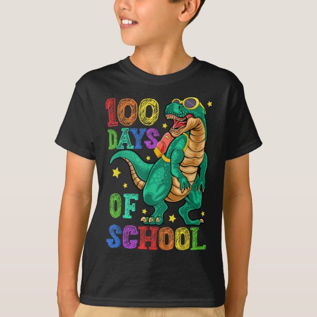 T-shirt Joyeux 100e jour d'école (Devant)