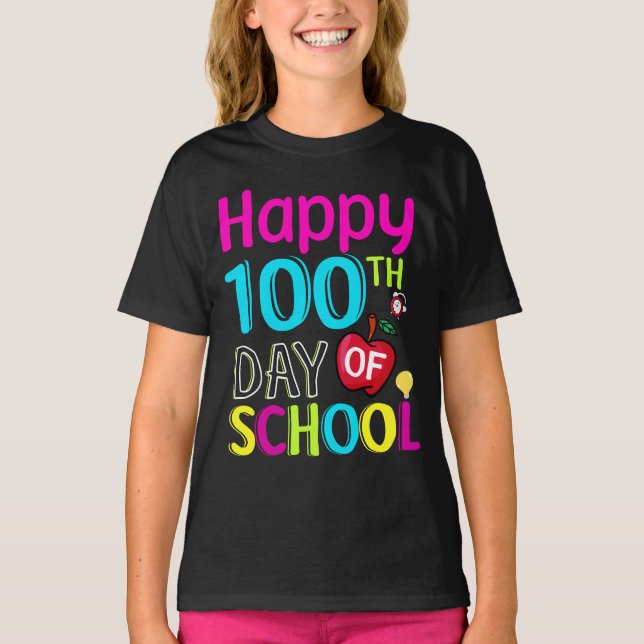 T-shirt Joyeux-100e-jour-d'école (Devant)