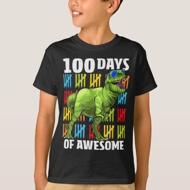 T-shirt Joyeux 100e jour d'école (Devant)