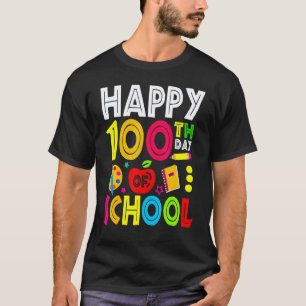T-shirt Joyeux 100e Jour D'école Enseignant Élève 100e Jou