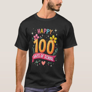 T-shirt Joyeux 100e jour d'école enseignants enfants fille