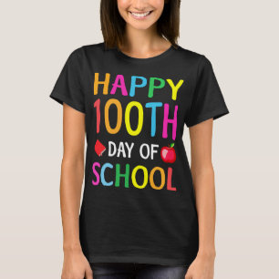 T-shirt Joyeux 100e jour d'école pour enseignant ou enfant