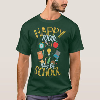 T-shirt Joyeux 100e jour d'école pour un élève de 1ère ann