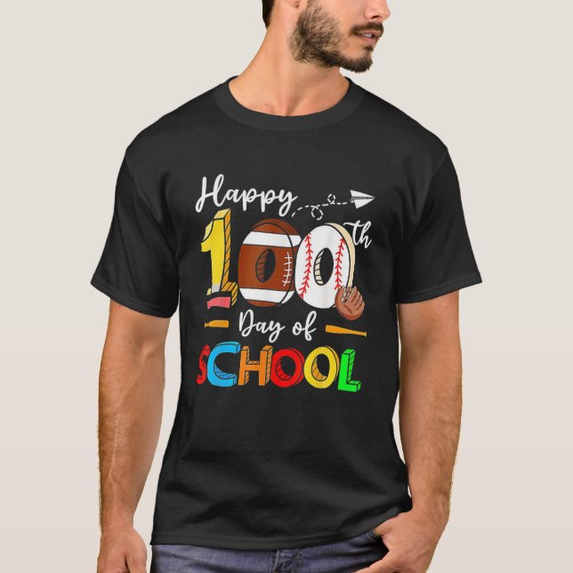 T-shirt Joyeux 100E Jour D'Enseignants Scolaires Enfants J (Devant)