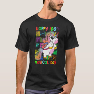 T-shirt Joyeux 100e Jour magique Arc en Ciel mignon Unicor