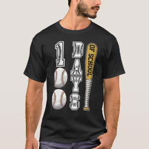 T-shirt Joyeux 100ème Jour 100 Jours De L'École De Basebal