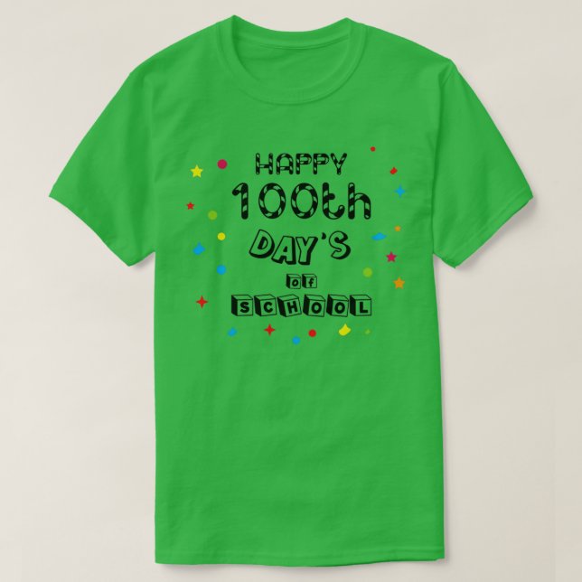 T-shirt Joyeux 100ème jour de l'école (Design devant)