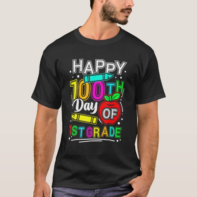 T-shirt Joyeux 100ème Jour De L'École 100 Jours Plus Smart (Devant)