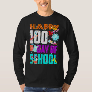 T-shirt Joyeux 100ème Jour De L'École Drôle Enseignant Ki