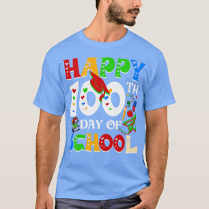 T-shirt Joyeux 100ème Jour De L'École Professeur Rainbow 1
