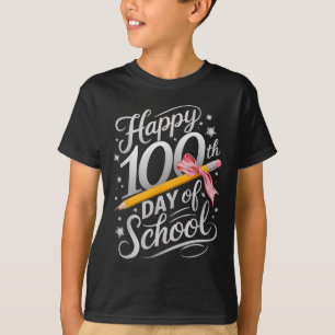 T-shirt Joyeux 100ème Jour De L'École Tie Dye Arc En Ciel