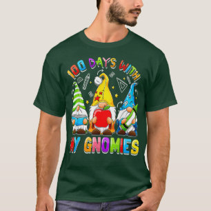 T-shirt Joyeux 100ème Jour De L'École Trois Gnomes Thé Vir