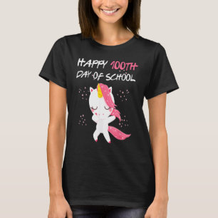 T-shirt Joyeux 100ème Jour De L'École Unicorne Masque Visa