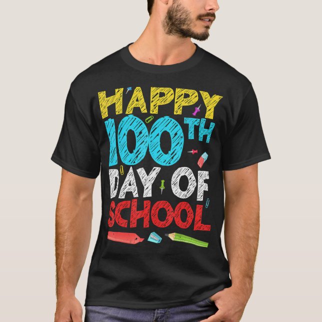T-shirt Joyeux 100ème Jour D'École (Devant)