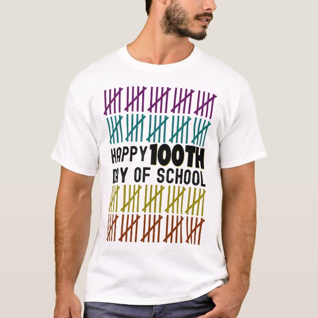 T-shirt Joyeux 100ème Jour D'École (Devant)