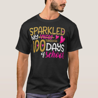 T-shirt Joyeux 100ème Jour J'Ai Éclaté Mon Chemin Pendant 
