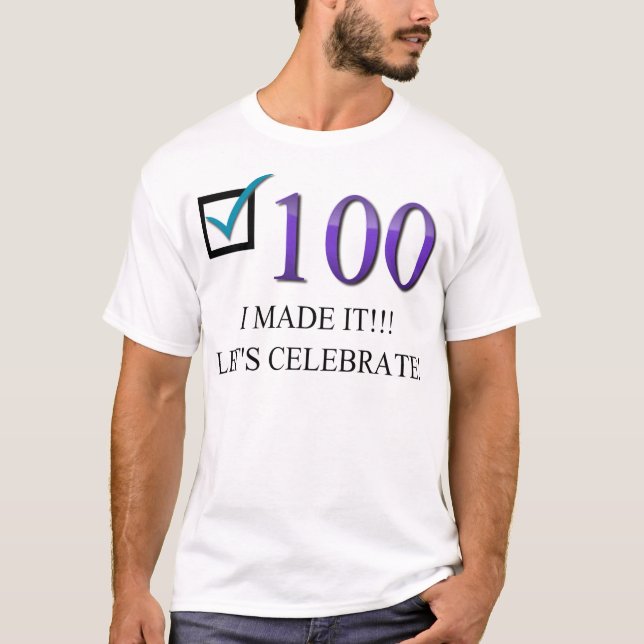 T-shirt Joyeux 100th anniversaire (Devant)