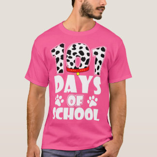 T-shirt Joyeux 101 Jours Amoureux des chiens scolaire Étud