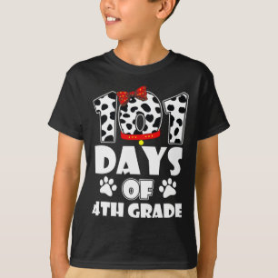 T-shirt Joyeux 101 Jours École 4e année Chien 100 Jours Sm