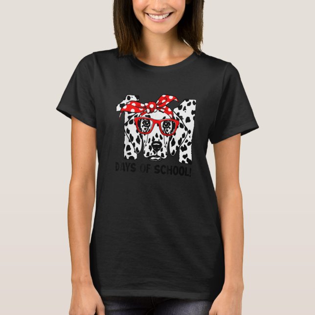 T-shirt Joyeux 101 Jours École Chien Étudiants Enseignants (Devant)