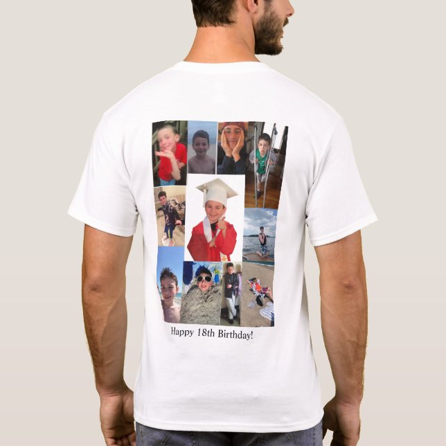 T-shirt Joyeux 18e anniversaire Evan !  (Dos)